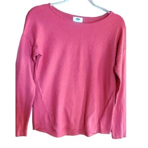Old Navy Coral Sweater Drop Shoulder Lightweight size S